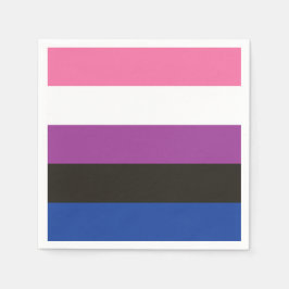 Gender Fluid Flagga Pappersservett