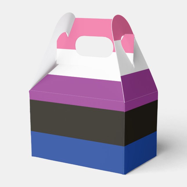 Gender Fluid Flagga Presentaskar (Framsidan Sidan)
