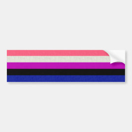 Gender Fluid Pride Flagga Färgad Bakgrundsdesign Bildekal