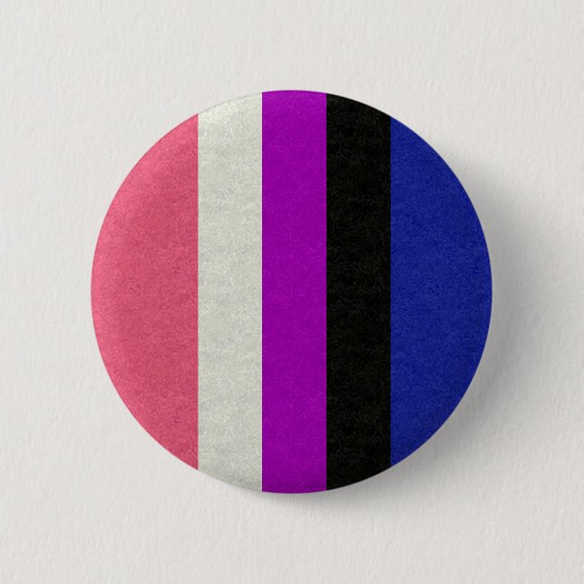 Gender Fluid Pride Flagga Färgad Bakgrundsdesign Knapp (Framsida)