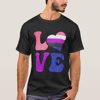 Gender Fluid Pride Flagga Kärlek He Lgbtq T Shirt