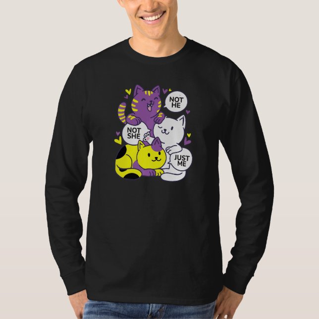 Gender fluiditet, inte bara jag utan binärmedel t shirt (Framsida)
