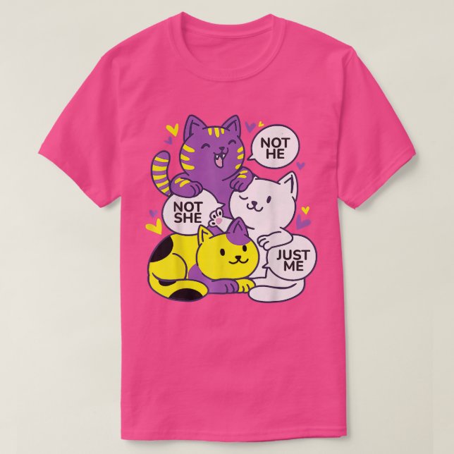 Gender fluiditet, inte bara jag utan binärmedel  t shirt (Design framsida)