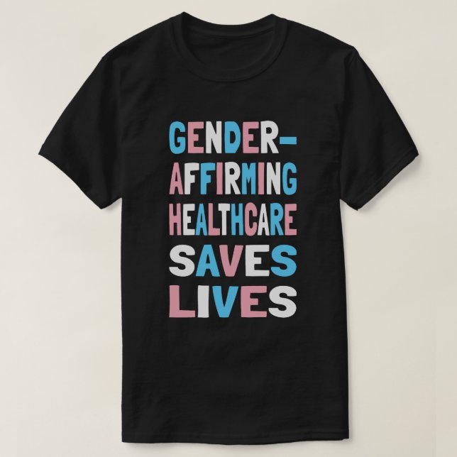 Gender för att bekräfta vårdpersonalmatsalarna lev t shirt (Design framsida)