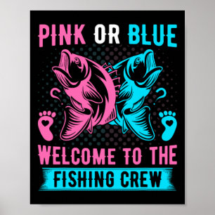 Gender för att visa fiskets Rosa eller blått välbe Poster