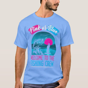 Gender för att visa fiskets Rosa eller blått välbe T Shirt