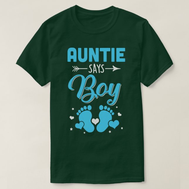 Gender för Auntie Says Boy Matching-familj T Shirt (Design framsida)