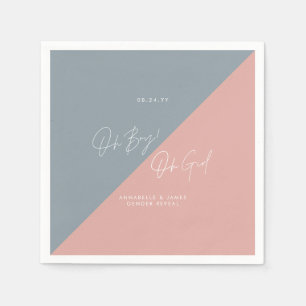 gender för blå babydusch pappersservett