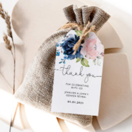 gender för elegant Blommigt vid rosa visar favärde Presentetikett