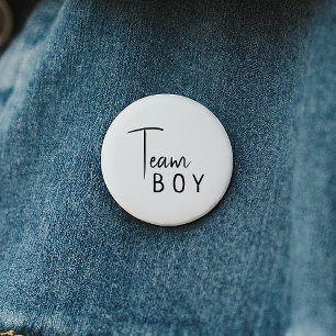 Gender för enkel modern Neutralt-, reveal Team Boy Knapp