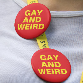 Gender för guldfärgad Gult, Konstig och , Pride må Knapp