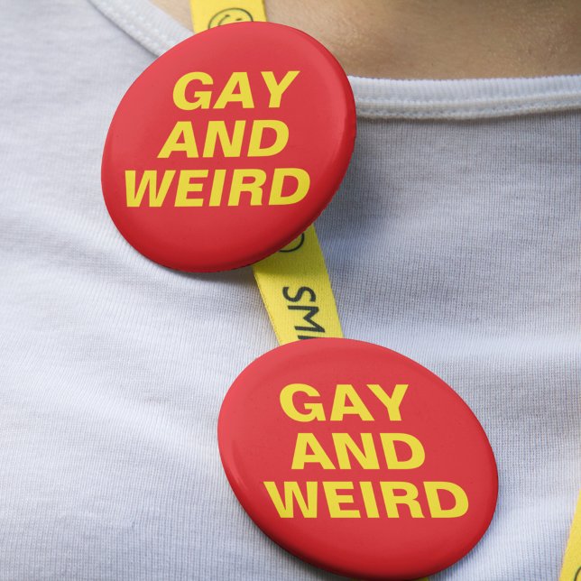 Gender för guldfärgad Gult, Konstig och , Pride må Knapp (Skapare uppladdad)