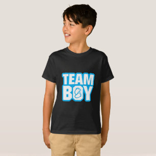 Gender för lagpojkebaby shower avslöjer partybl t shirt