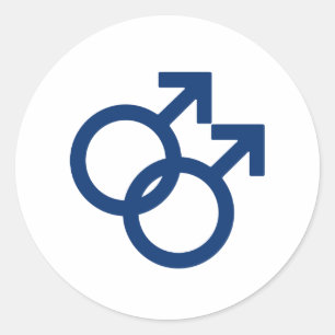 GENDER för MLM Gay Manar- Runt Klistermärke