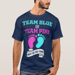 Gender för Team Blue eller Team Rosa Reveal T Shirt