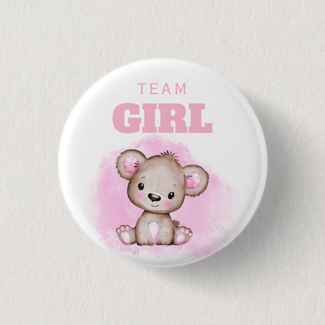 Gender för Team Girl Bear Knapp (Framsida)