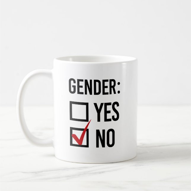 Gender Ja eller Nej Kaffemugg (Vänster)