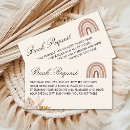 Gender Neutral Baby Shower with Brown Boho Rainbow Tilläggskort