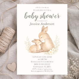 Gender Neutral Cottagecore Boho Fawn Baby Shower  Inbjudningar