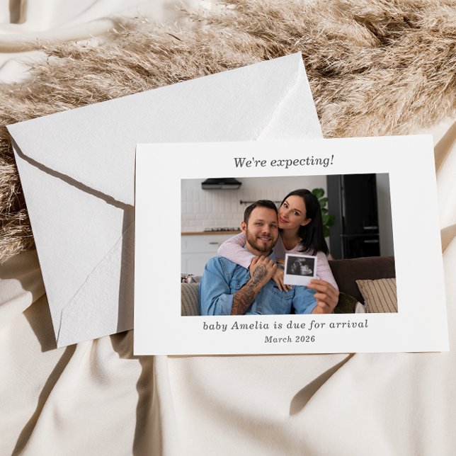 Gender Neutral Ultrasound Photo baby Announcement  (Skapare uppladdad)