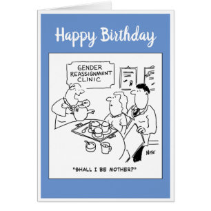 Gender Omklassificering Klinisk Tecknad Hälsningskort