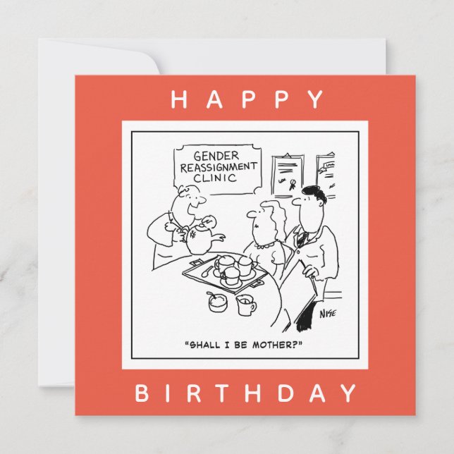 Gender Omklassificering Klinisk Tecknad Kort (Framsida)