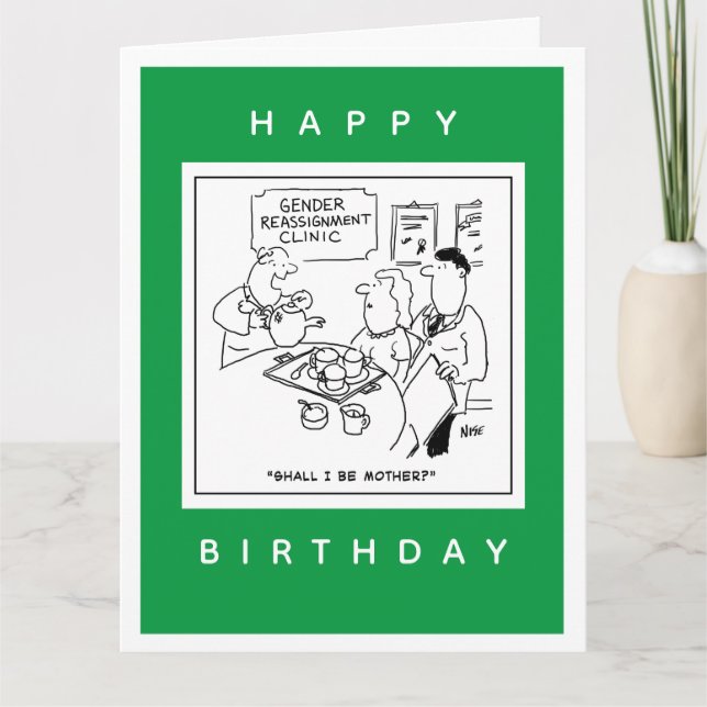 Gender Omklassificering Klinisk Tecknad Kort (Framsida)