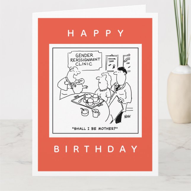Gender Omklassificering Klinisk Tecknad Kort (Framsida)