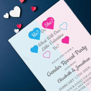 Gender på Lilla Valentine Day Inbjudningar