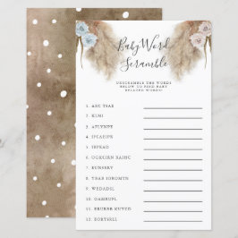 Gender: Pampas Grass Baby Ord-stamspel