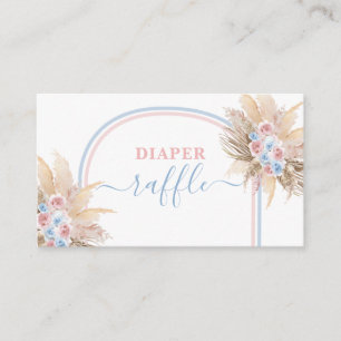 Gender: Pampas Grass Diaper Raffle Card Tilläggskort