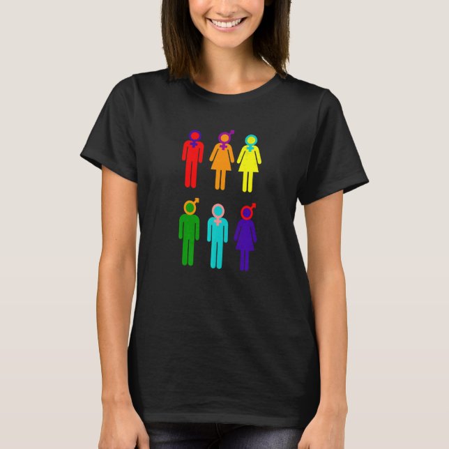 Gender Pride Lgbtq Rainbow Transgender Bisexual L T Shirt (Framsida)