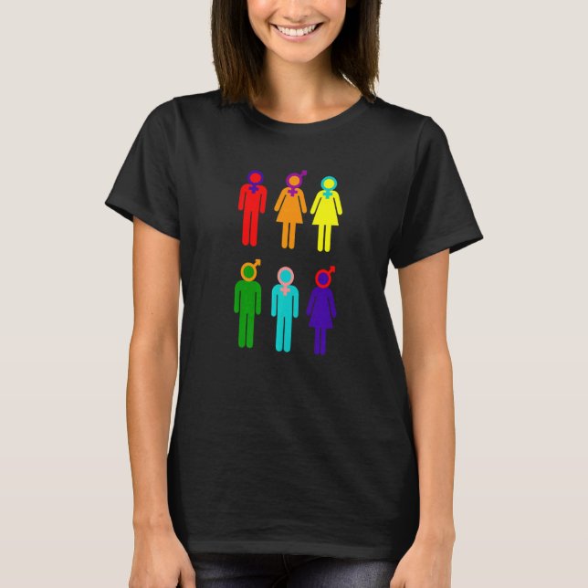 Gender Pride Lgbtq Rainbow Transgender Bisexual L T Shirt (Framsida)