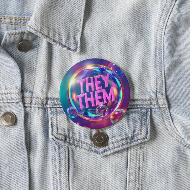 Gender Pronouns de/Them Digital Art Knapp (In Situ)