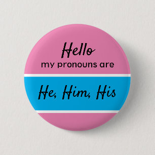 Gender Pronouns - Manliga Pronouns Knapp