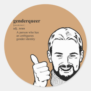 GENDER QUEER RUNT KLISTERMÄRKE