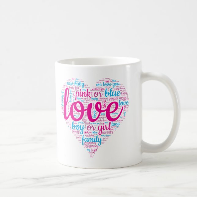 Gender Reveal 2024 Family Manar Women Baby Shower Kaffemugg (Höger)