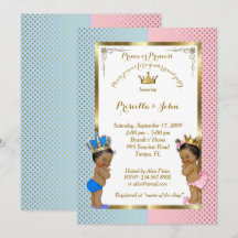 Gender Reveal Baby Shower, blue, rosa, guld 2