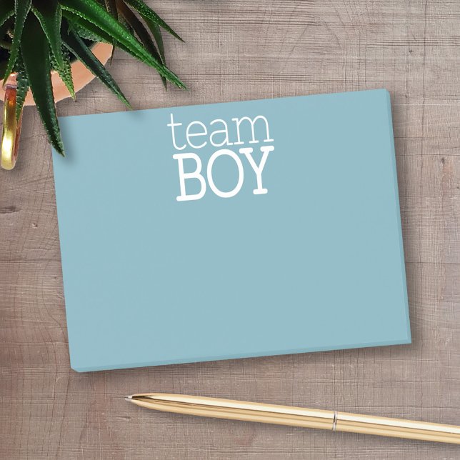 Gender Reveal Baby Shower - Team Blue Boy Post-it Block (Skapare uppladdad)