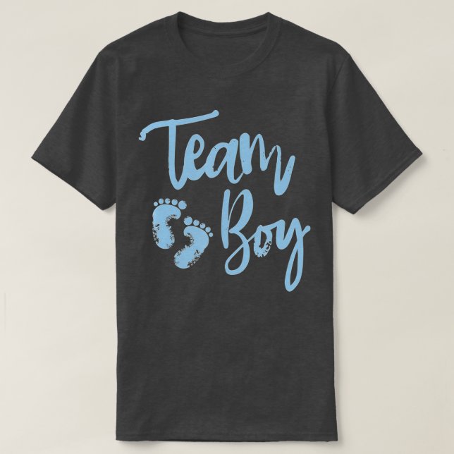 Gender Reveal Baby Shower - Team Boy T Shirt (Design framsida)