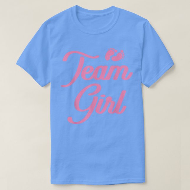 Gender Reveal Baby Shower Team Girl T Shirt (Design framsida)