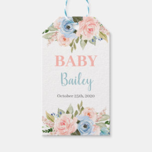 Gender Reveal babydusch Presentetikett