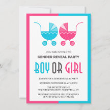 Gender Reveal Barnvagn Twillingar Baby 