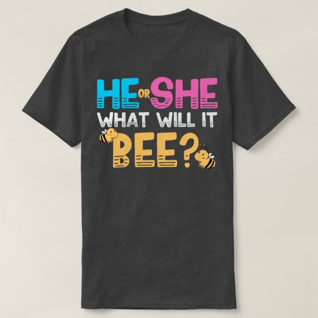 Gender Reveal Bee T Shirt (Design framsida)
