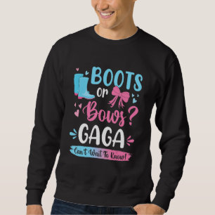 Gender Reveal Boots eller Bows Gaga Matching Baby Lång Ärmad Tröja