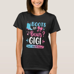Gender Reveal Boots eller Bows Gigi Matching Baby T Shirt