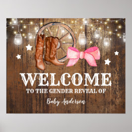 Gender Reveal Boots eller Bows Poster