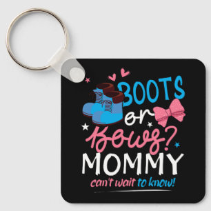 Gender Reveal Boots ger Mamma Cant vänta tills du Nyckelring