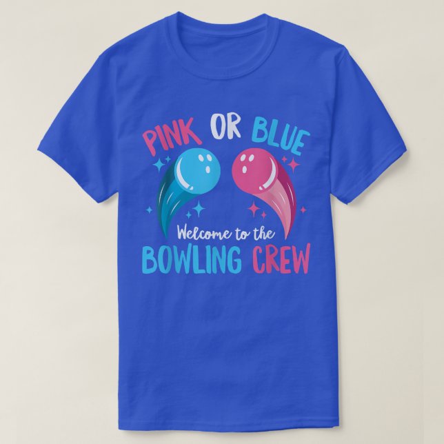 Gender Reveal Bowlings design för ett Bowling Älsk T Shirt (Design framsida)