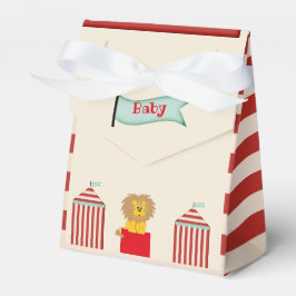"Gender Reveal", Boy, Circus Baby Shower Favor Box Presentaskar